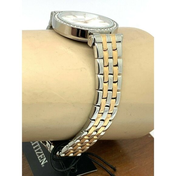 Citizen Women's Watch ER0216-67D Quartz White Mother of Pearl Dial Two T… - Picture 9 of 12